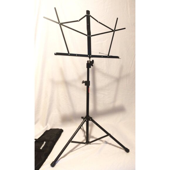 Stageline Music Stand Black, With Carry Bag - Picture 1 of 5